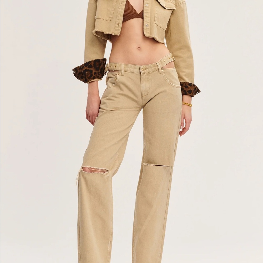 SER.O.YA christy tan Straight Leg Pants